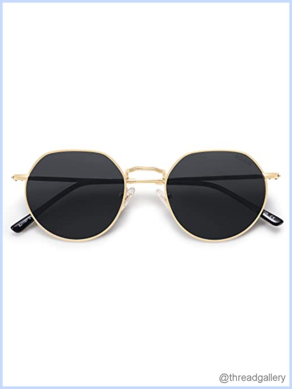 Polarized Panto Rounded Sunglasses UV400 Metal Full Frame